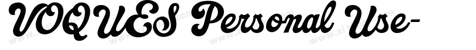 VOQUES Personal Use字体转换